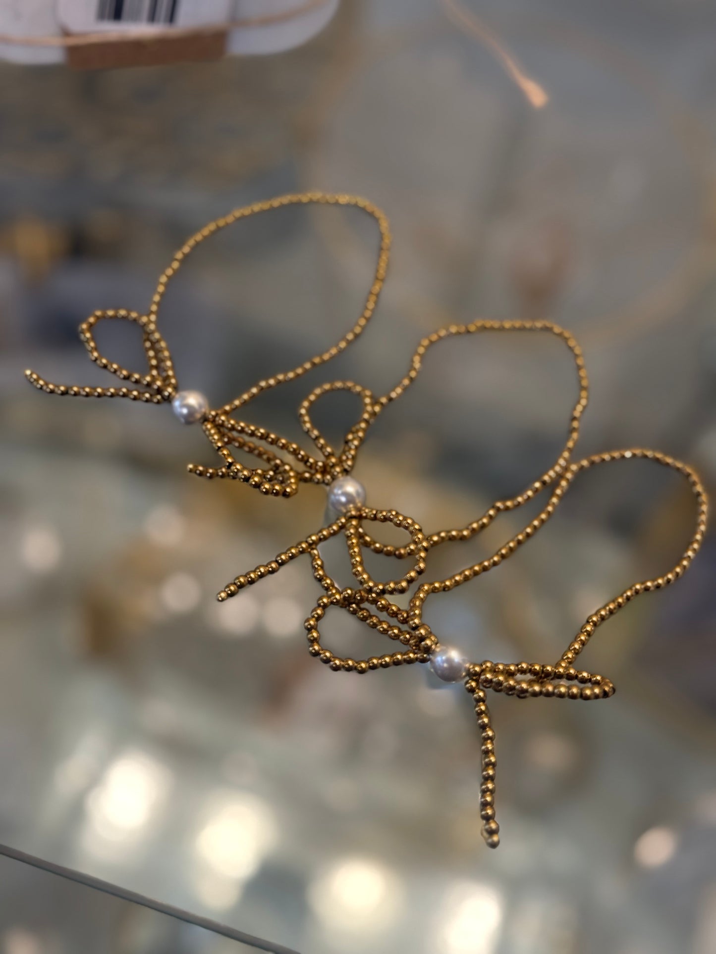 Bow Gold and Pearl Bracelet