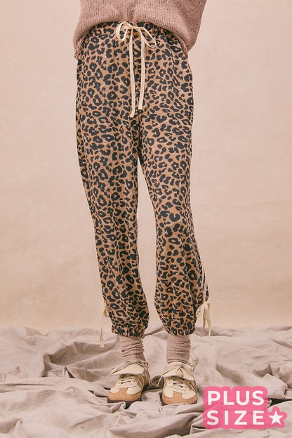 Leopard Waffle Lines Jogger