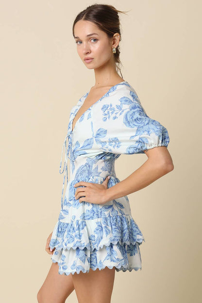 Ember Floral Smocked Romper