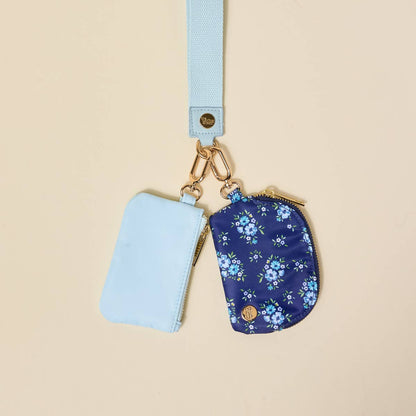 Dynamic Duo Pouch Wristlet–Endless Daydream Navy