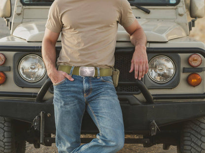 Mallard Cut-to-Size Belt with Gunmetal Clamp Buckle