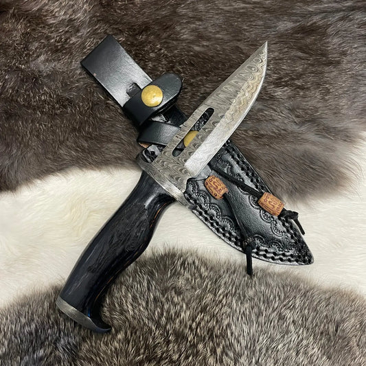 Lunar Guardian Damascus Knife TK-098