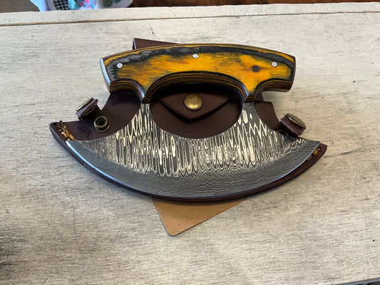 Damascus Steel Alaskan Ulu Knife TK-035