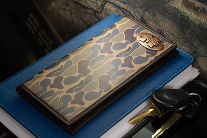 MSU Bulldogs Men's Secretary Old School Camo Leather Wallet.