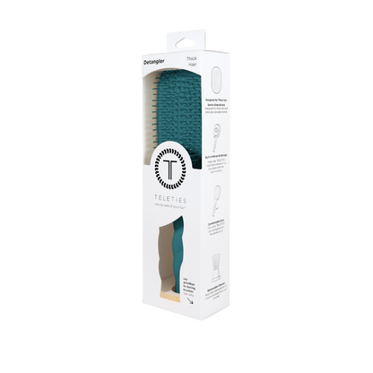 Detangler Hair Brush for Thick Hair - Teal With It