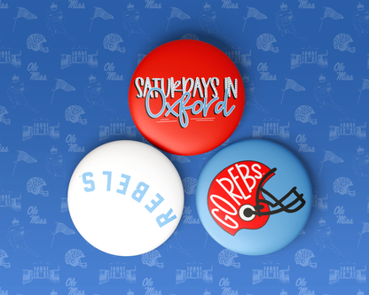 Ole Miss Game Day Buttons | Gameday Pins | College Football