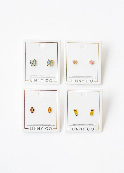 Screwback Stud Earrings - Football