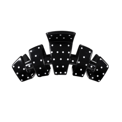 Classic Black Polka Dot Party Medium Claw Clip