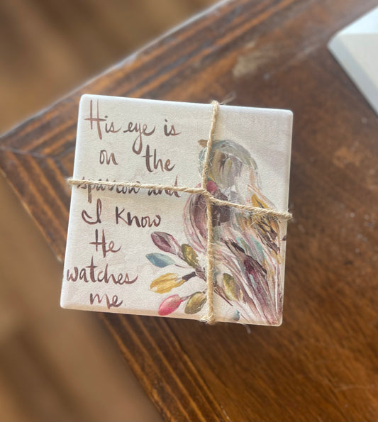 His Eye Bird Coaster