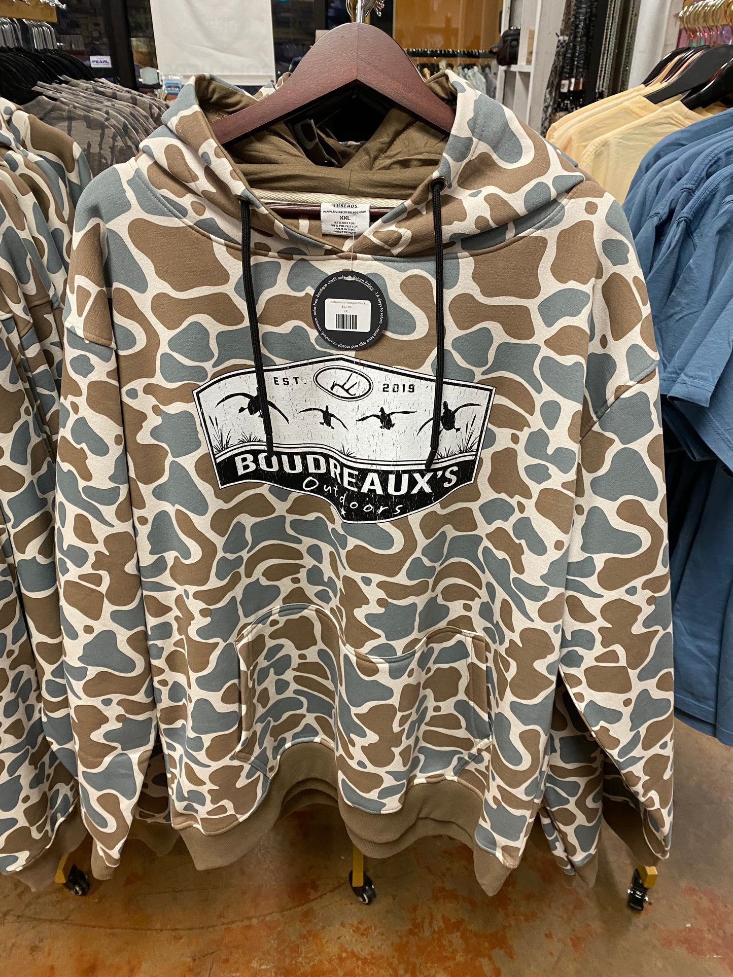 Boudreaux's Hexagon Duck Camo Hoodie
