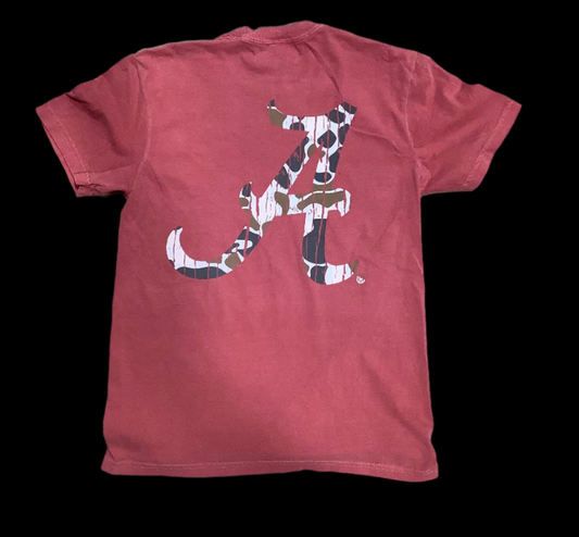 AL Camo A Tee-Crimson