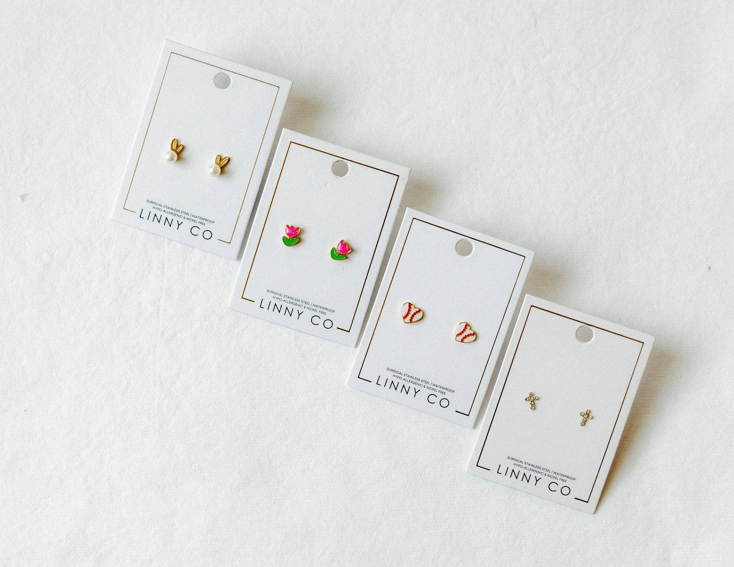 Screwback Stud Earrings - Baseball