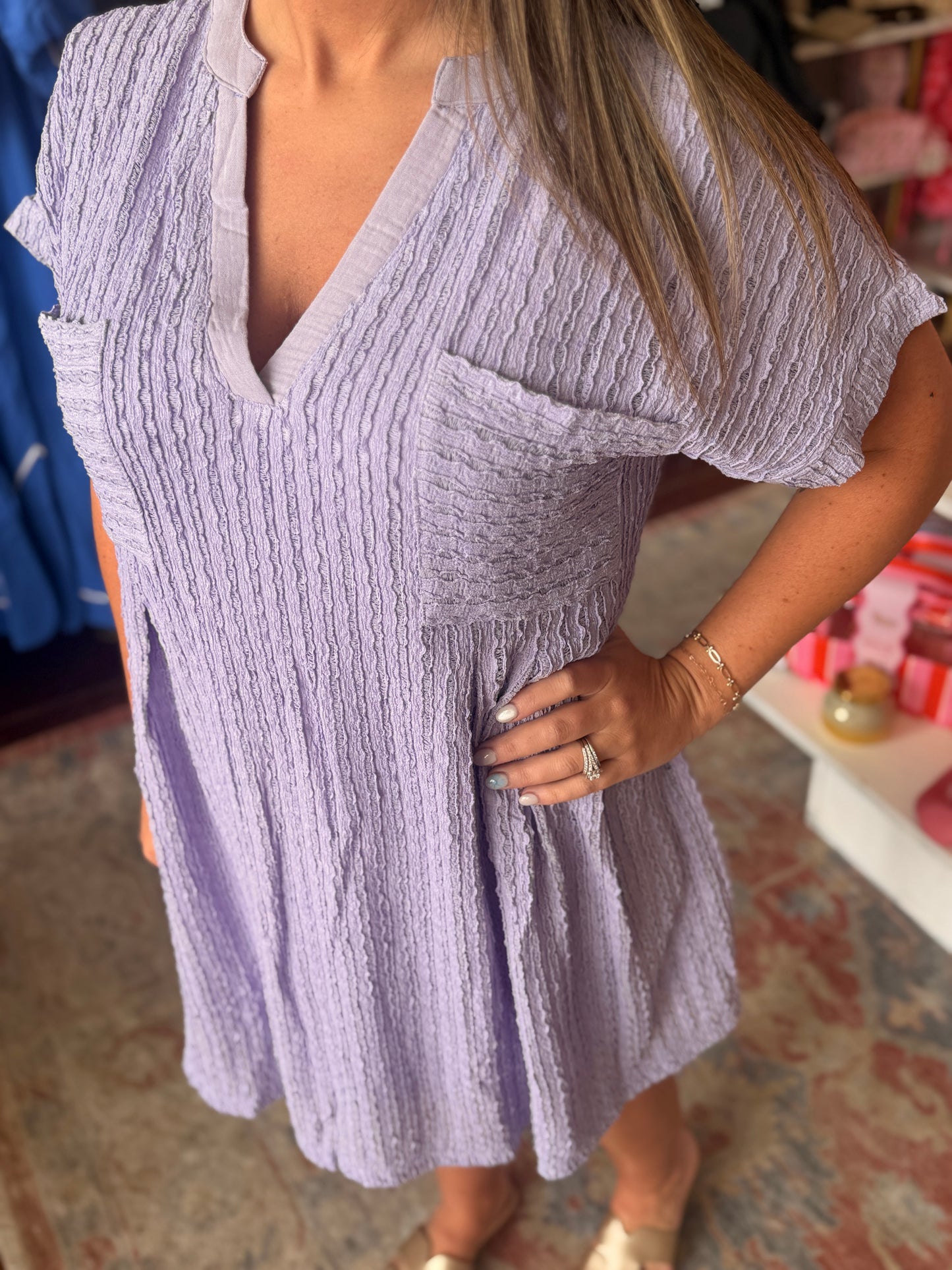 Texture Knit Mini Dress