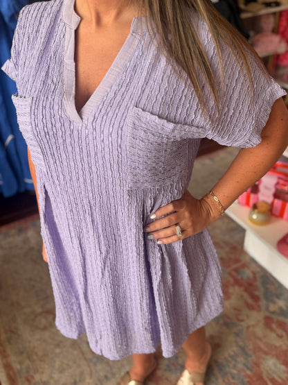 Texture Knit Mini Dress
