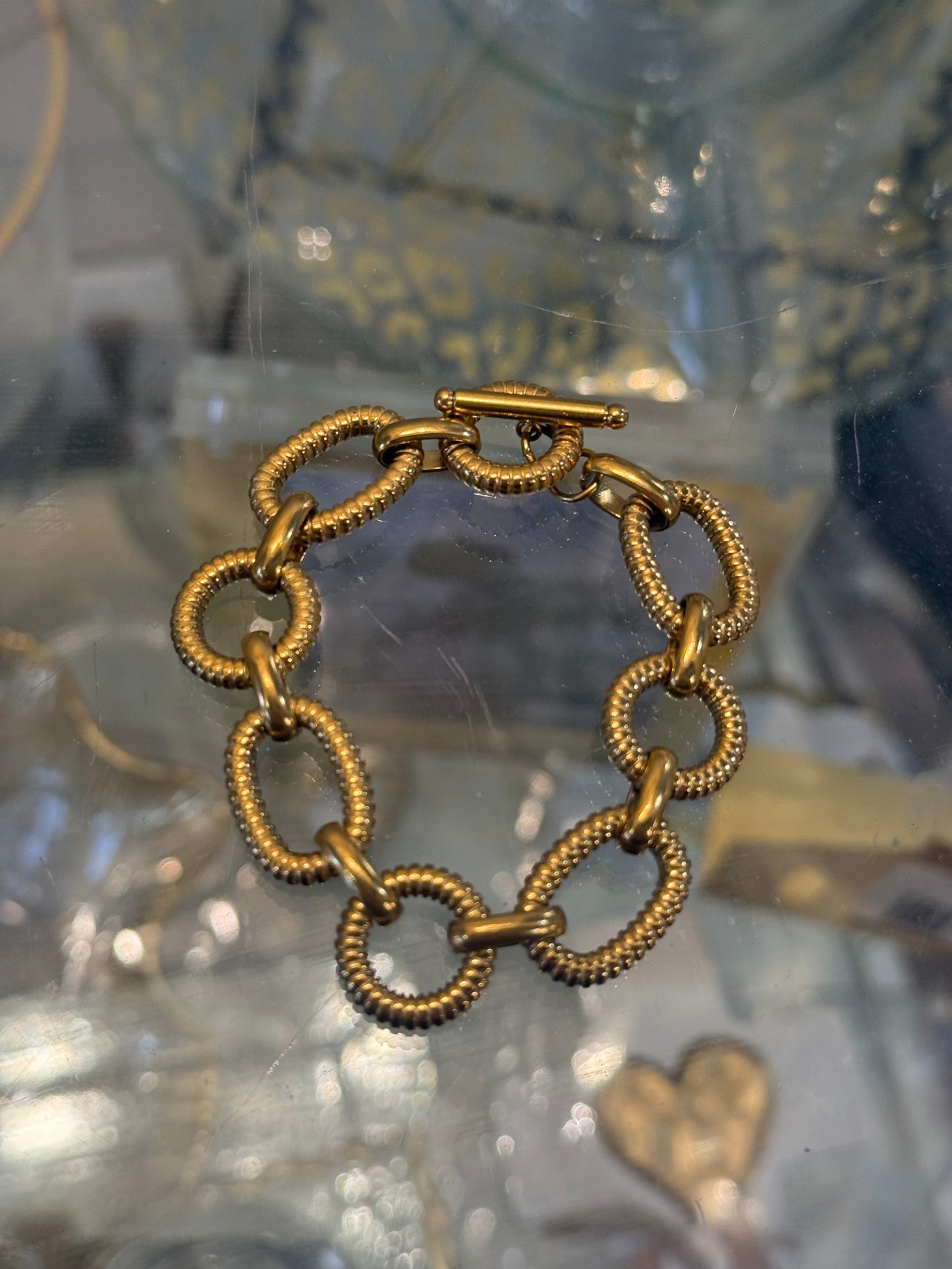 Gold chunky bracelet
