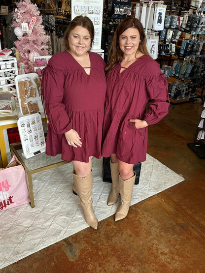 Bow Sleeve Mini Dress