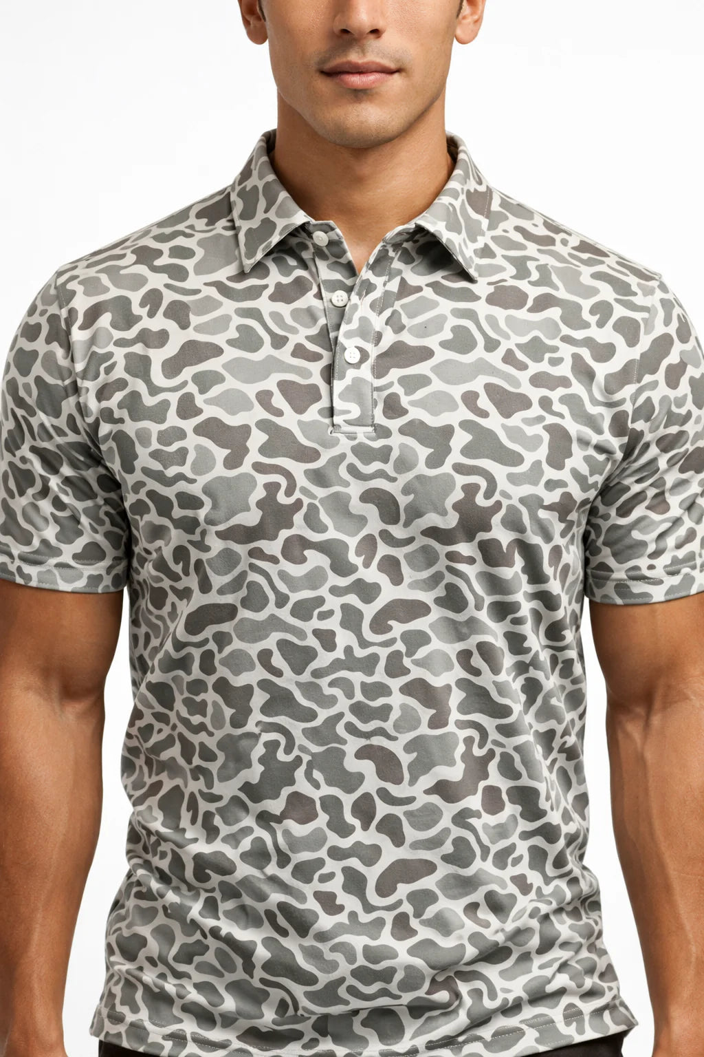 Brown/Grey Camo Performance Polo