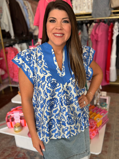 Abstract Print Top