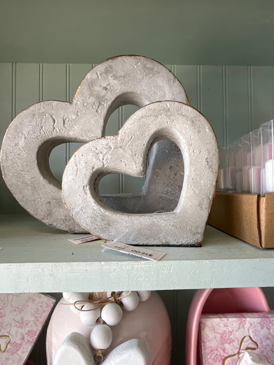 Stockholm Heart Decor Gray/Gold 5"