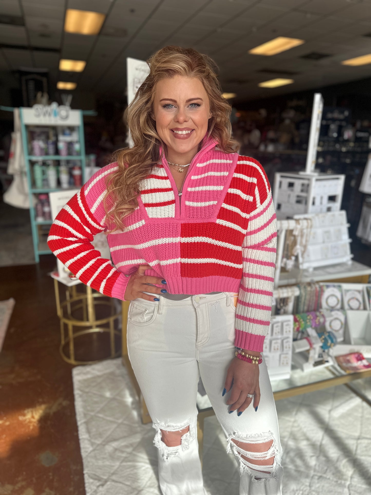 Vivian Sweater Pink/Red