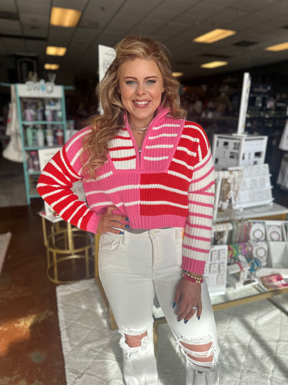 Vivian Sweater Pink/Red