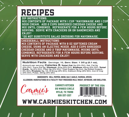 Extra Point Pimento Dip Mix - Gameday Collection