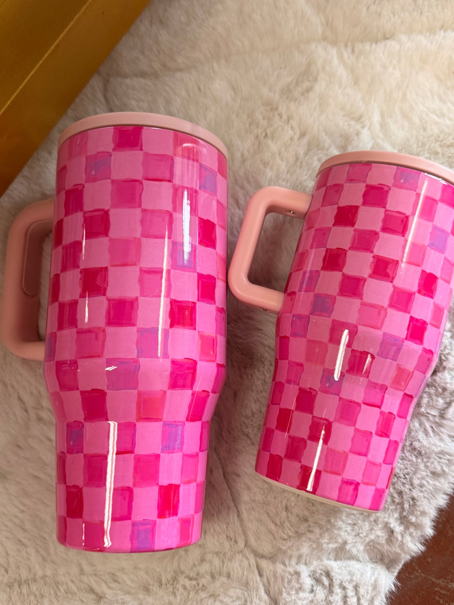 Watercolor Check Tumbler