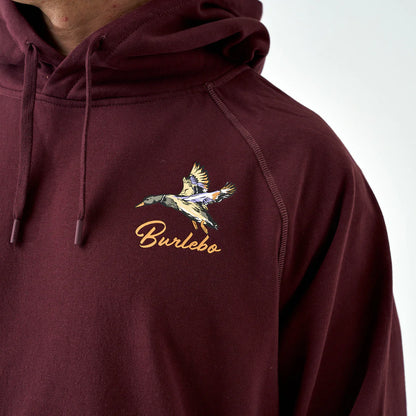 Fleece Hoodie- Pintail Triangle Duck Maroon