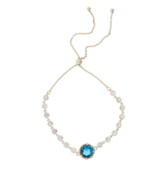Mini Crystal Bezel Strand Bracelet