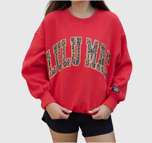 LULUMAC Red Cheetah Sweatshirt