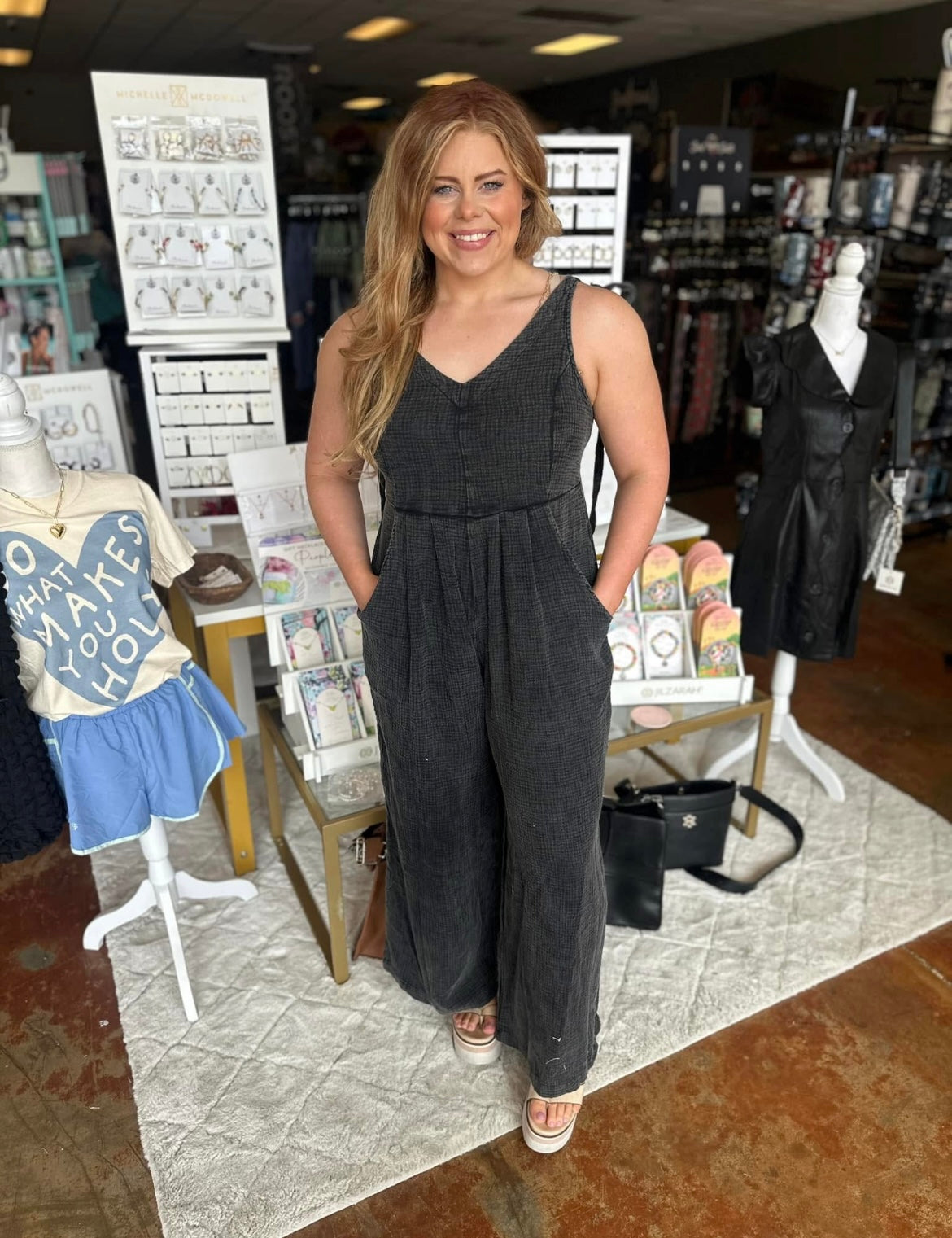 Mineral Washed Gauze Romper