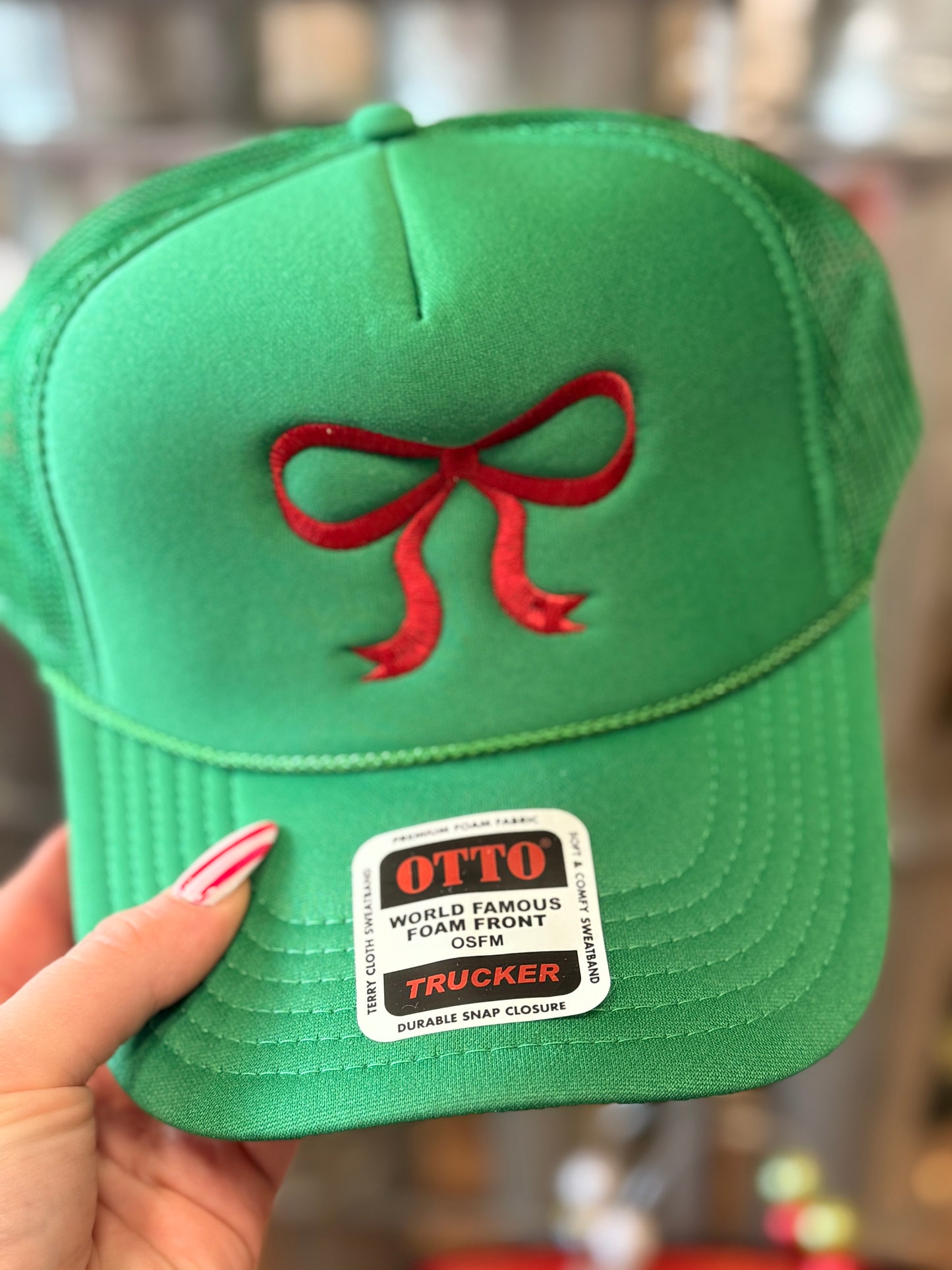 Christmas Bow Trucker Hat
