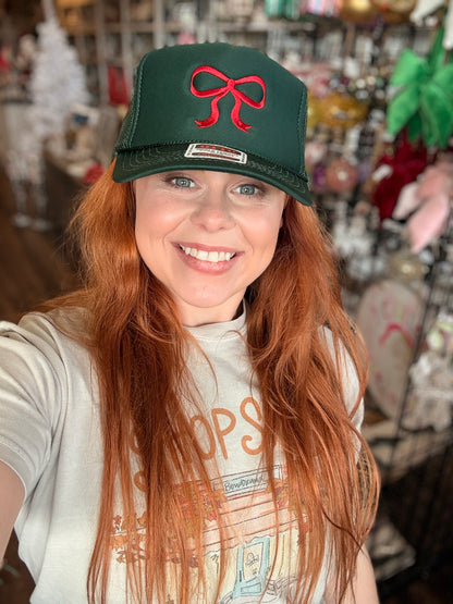 Christmas Bow Trucker Hat