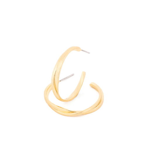 Kat Earrings Medium Gold