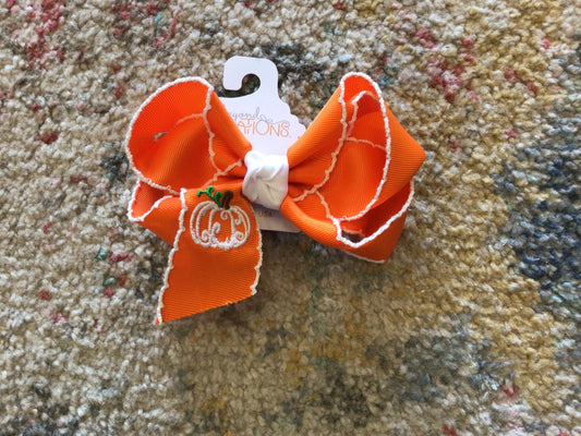 Orange Pumpkin Small 1.5" Bow