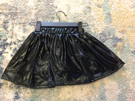 Youth Black Metallic Skort