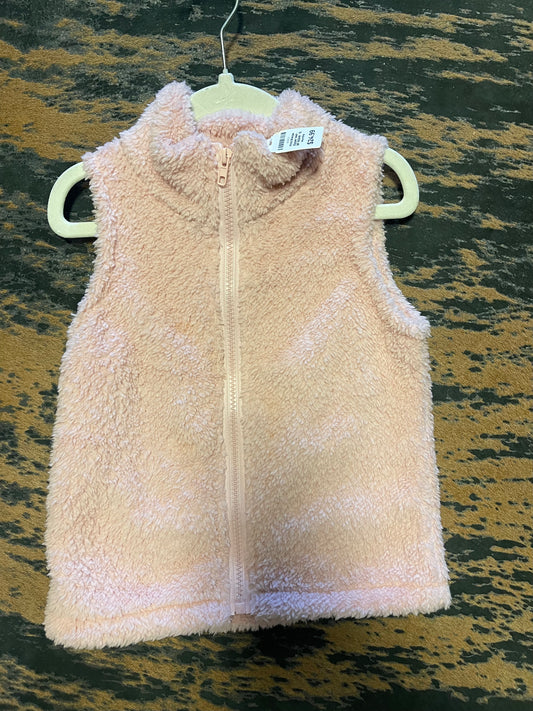 Pink Sherpa Zipper Vest - BF-50249