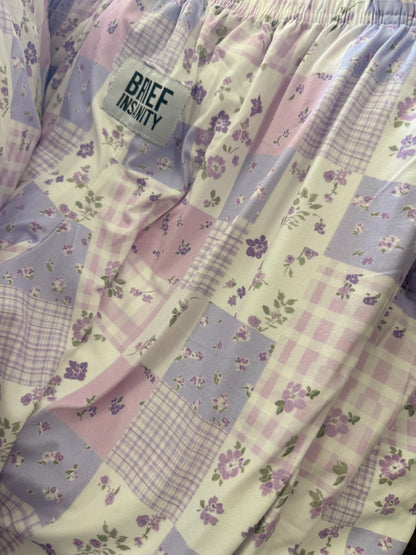 Purple Floral Pajama Pants