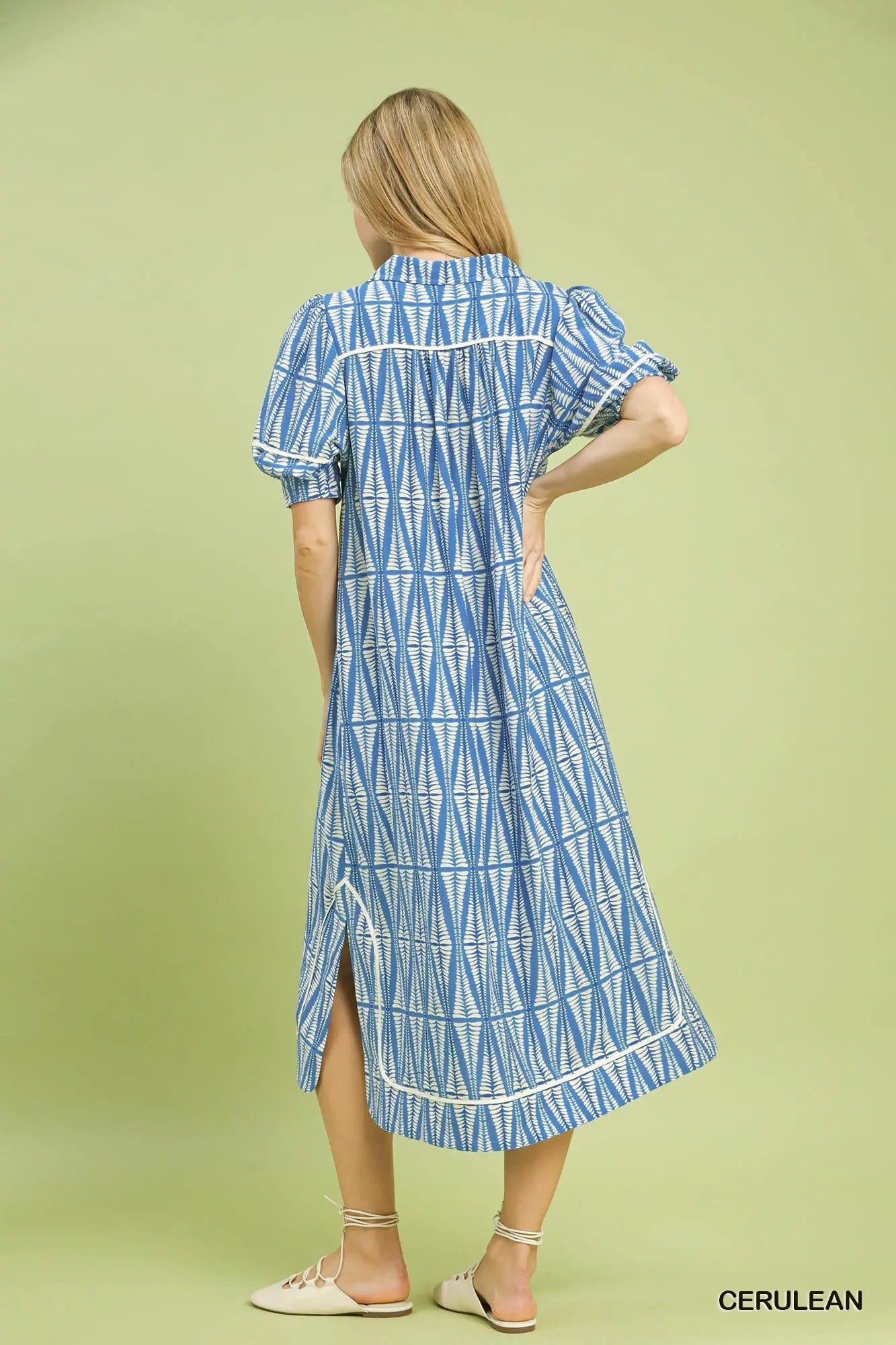 Geometric Print Midi Dress