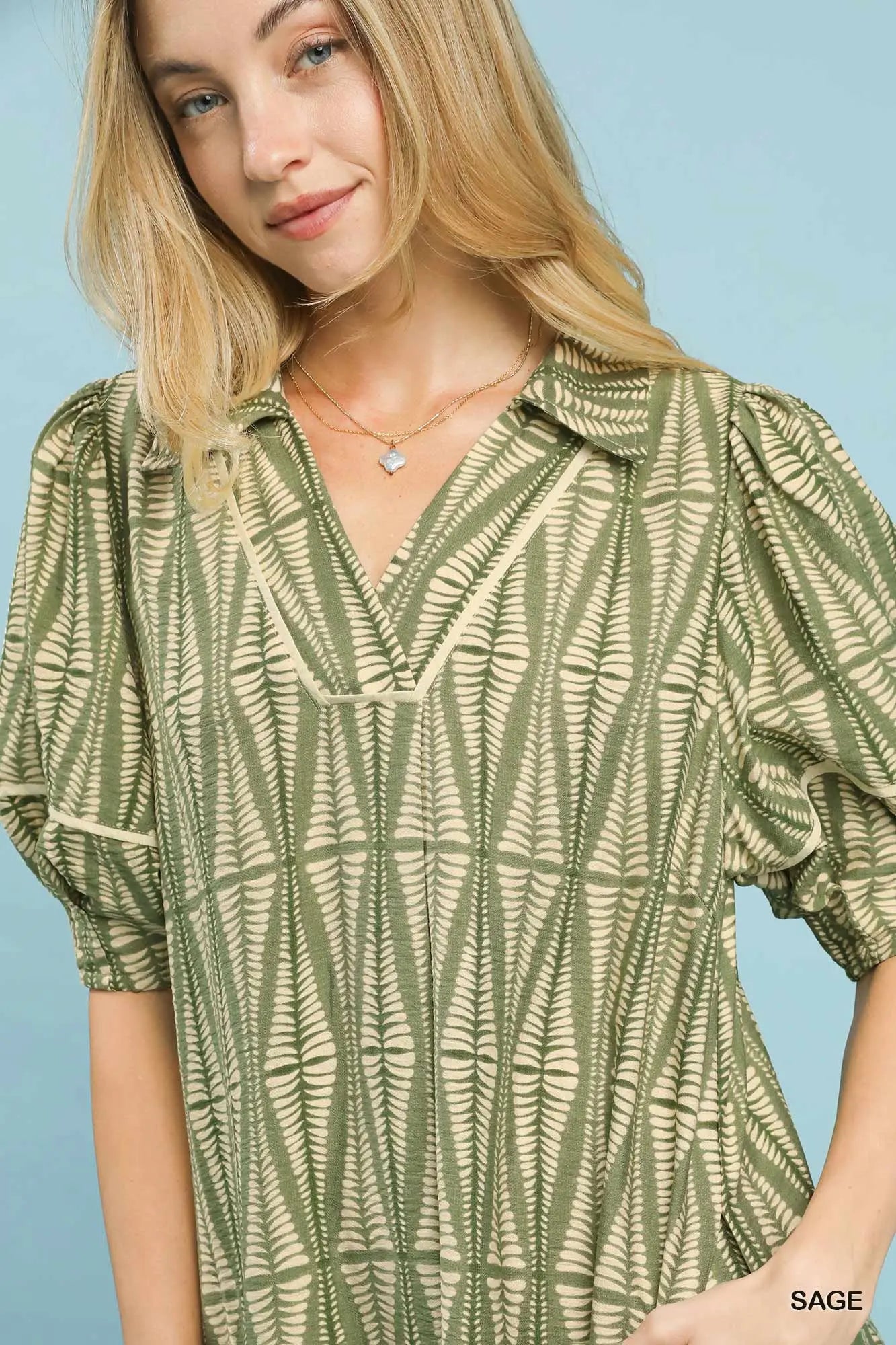 Geometric Print Midi Dress