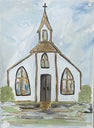 Biloxi church Framed Art 18x18