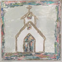 Colorful Framed Church Framed Art 24x24