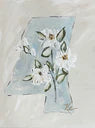 Mississippi with Flowers Square Pillow