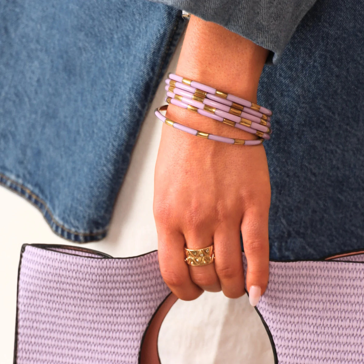 Lilac Veda Bangles- Set of 6