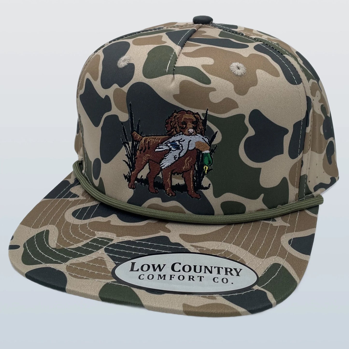 Boykin Duck 5Perf Old School Camo Green Rope Hat