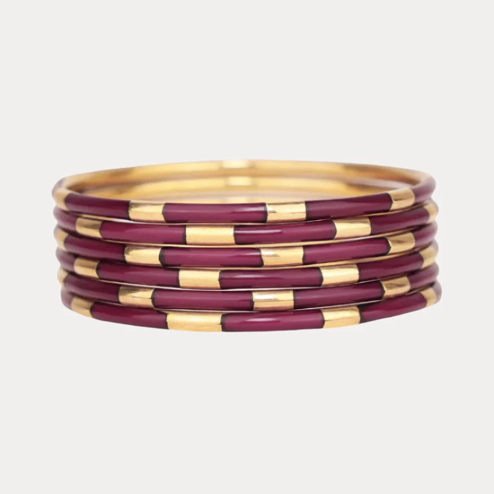 Maroon Veda Bangles- Set of 6