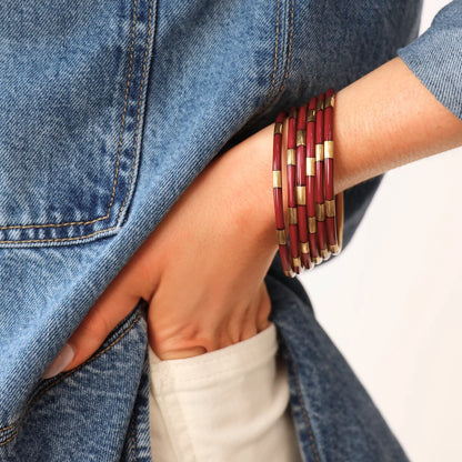 Maroon Veda Bangles- Set of 6