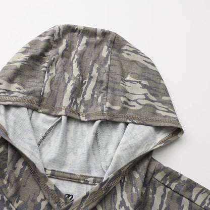 Performance Hooded Tee-Bottomland Camo