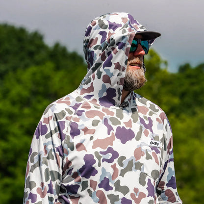 Performance Hooded Tee - Brown Duck Camo
