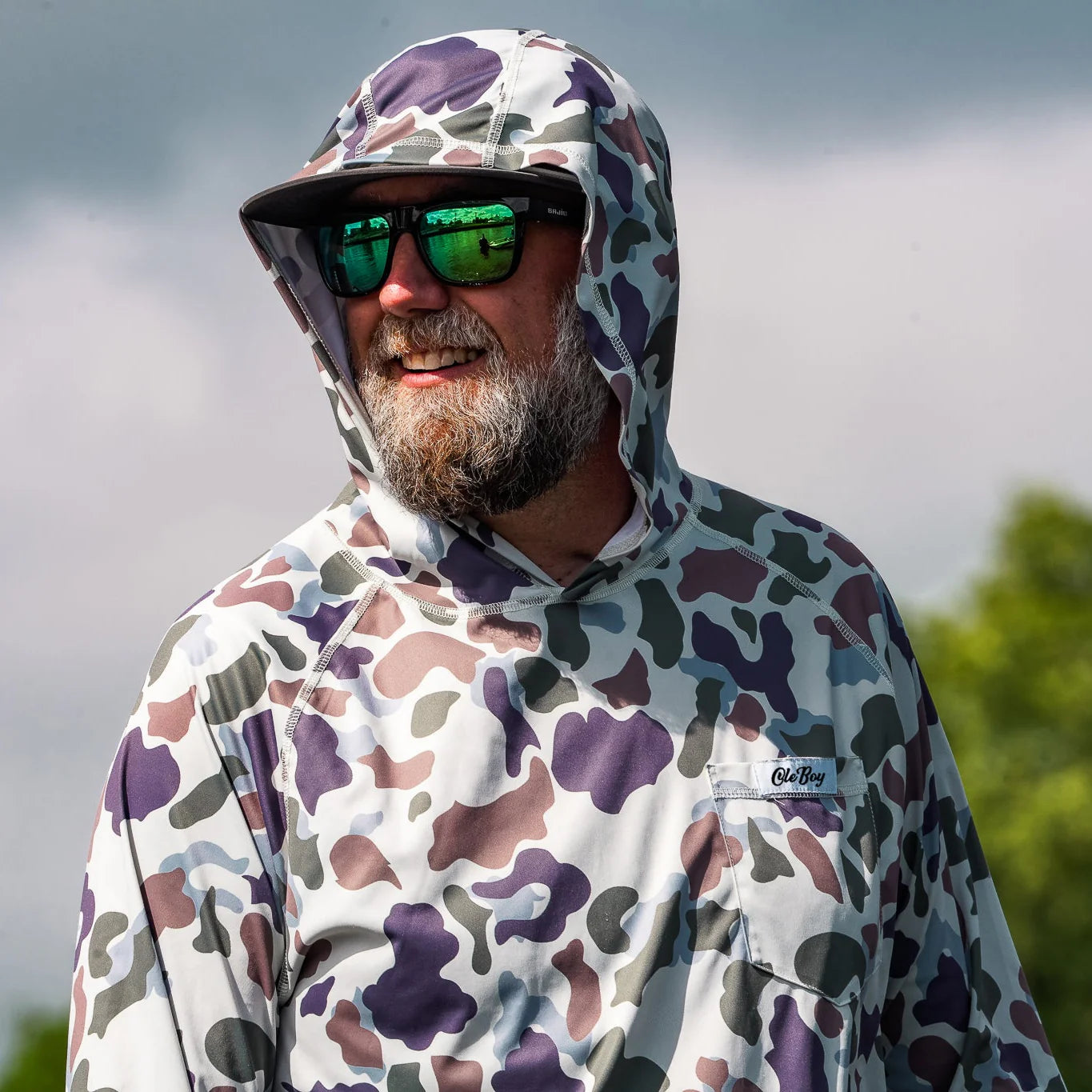 Performance Hooded Tee - Brown Duck Camo
